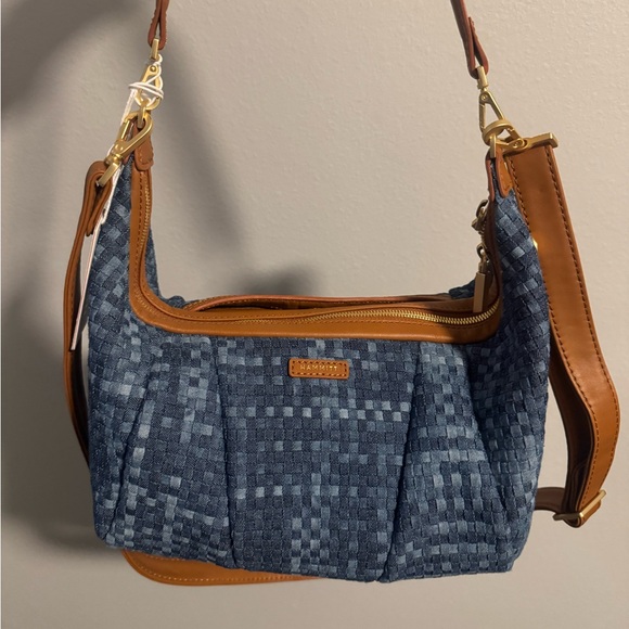 NWT Hammitt Morgan Denim Shoulder and Crossbody Strap Bag NWT Retail $475 - Picture 10 of 11